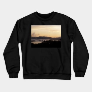 misty october sunrise over the Columbia River Crewneck Sweatshirt